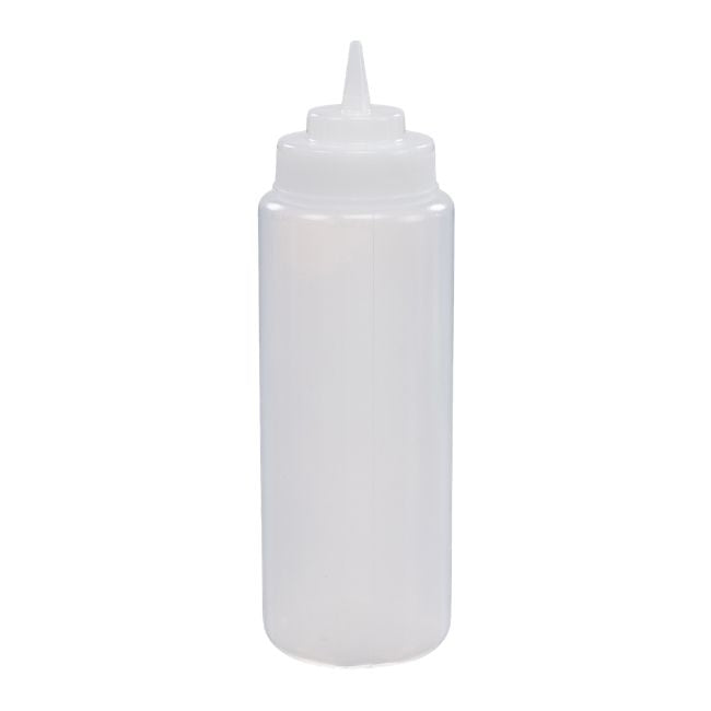 Squeeze Bottle, 16oz, Clear, Wide Mouth - MAG6914
