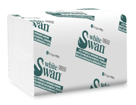 White Swan 2-Ply Interfold Napkin 24 pkgs of 250/Cs - 6650