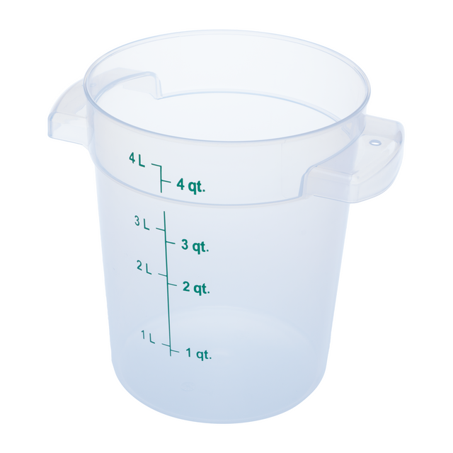 Food Storage Container 4Qt, Round, Clear - 1096430