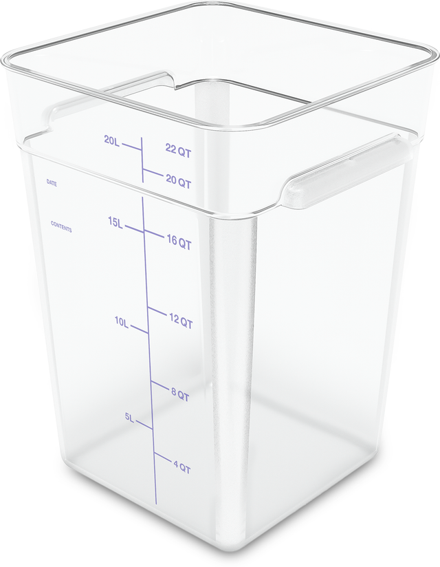 Food Storage Container 22QT, Clear - 1195607