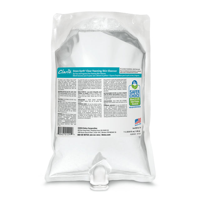 Clario Green Earth Clear Foaming Skin Cleanser Refill 1000ml 6/Cs - 71529-00