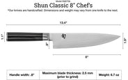 Shun Chef's Knife 8" - DM0706