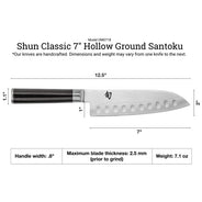 Shun Santoku Knife 7" - DM0718