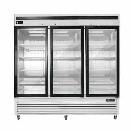Freezer 82" w Glass Doors - EFI Versa-Chill F3-82GDSVC