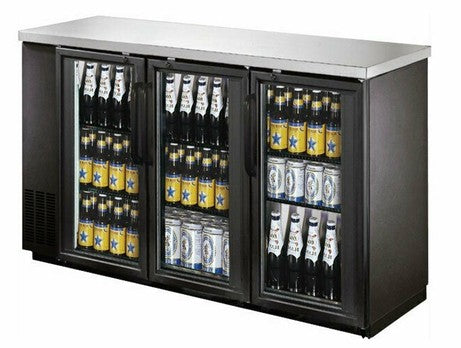 Back Bar 72"w Glass Doors - EFI Classic-Chill CBBGD3-72CC