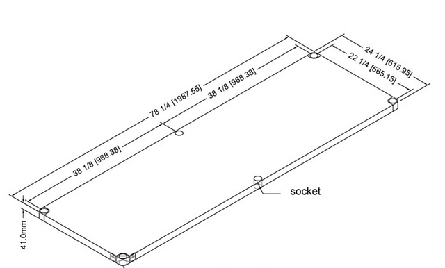 Work Table Undershelf, 30" x 40" - EFI TUG3048