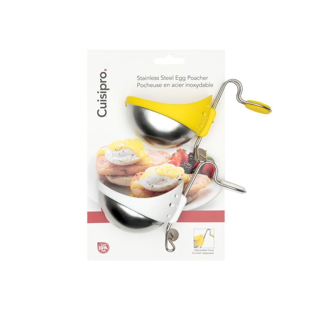 Cuisipro Egg Poacher, Yelow/White, 2Pk  747308
