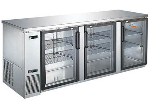 Back Bar 90" w Glass Doors - EFI Classic-Chill CBBSGD3-90CC