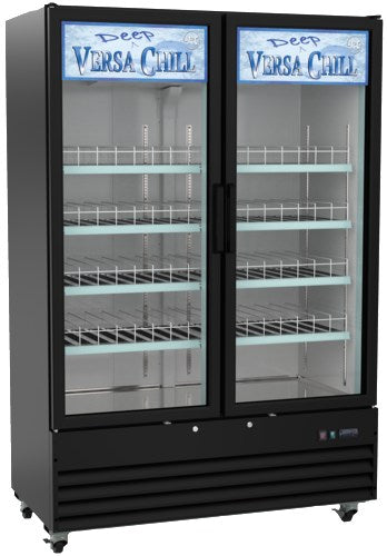 Beer Cooler 54" w Glass Doors & Roller Racks - EFI X-Line C2Z-54GDVCX