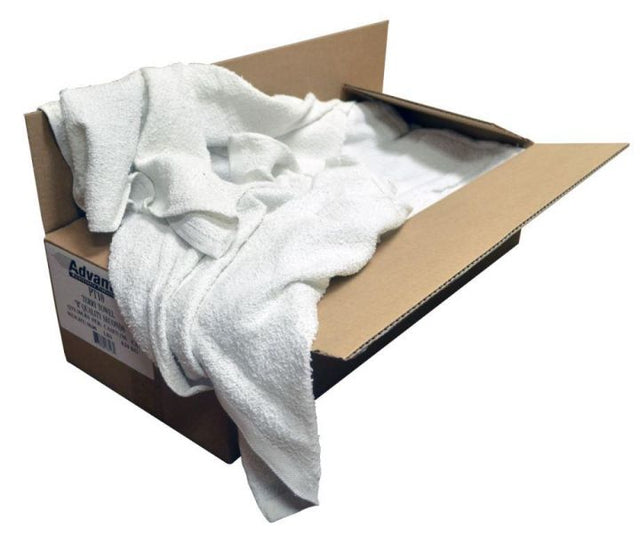 White Terry Towel Rags, 10lb/CS - PT10