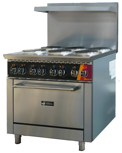 Range 36”, 6 Burner – EFI HRG36-6B-ELC 208/60/3