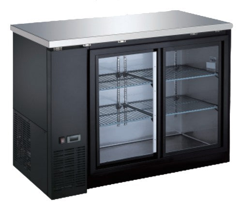 Back Bar 48" w Sliding Glass Doors - EFI Classic-Chill CBBGDS2-48CC