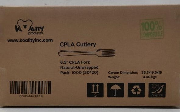 Compostable CPLA Forks, 50Pk – GD-6.5AFL