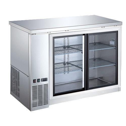 Back Bar 48" w Sliding Glass Doors - EFI Classic-Chill CBBSGDS2-48CC