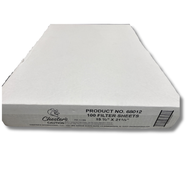 Fryer Filter Paper, 21-3/8"x15-1/2", 100/Cs - 68012 (D1550S4)