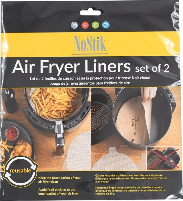 Air Fryer Liner, Teflon, 9" & 10" Round, 2Pc Set - PLA0907