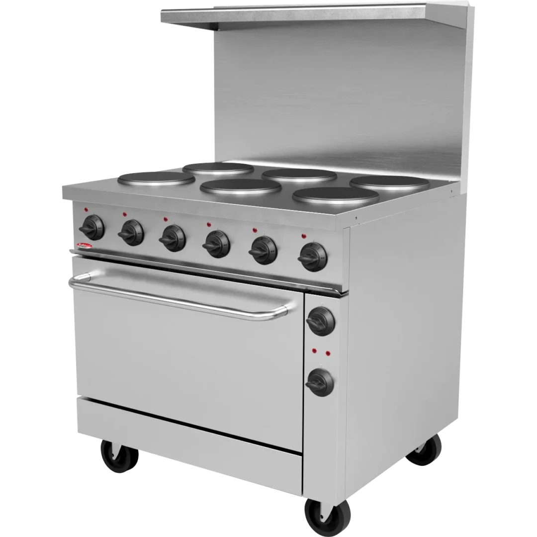 Range 36", 6 Burners, 208/60/3/1 - Bakemax BMPLS7KE031