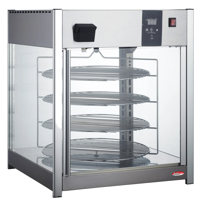 Bakemax Pizza Display Case, 4 Tier Rotating - BMPW418