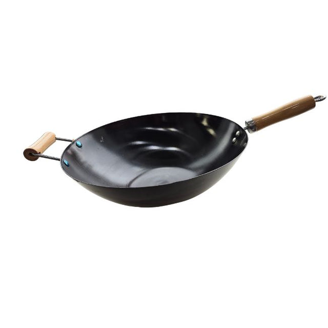 Wok 14” with wood handle – MAP0100