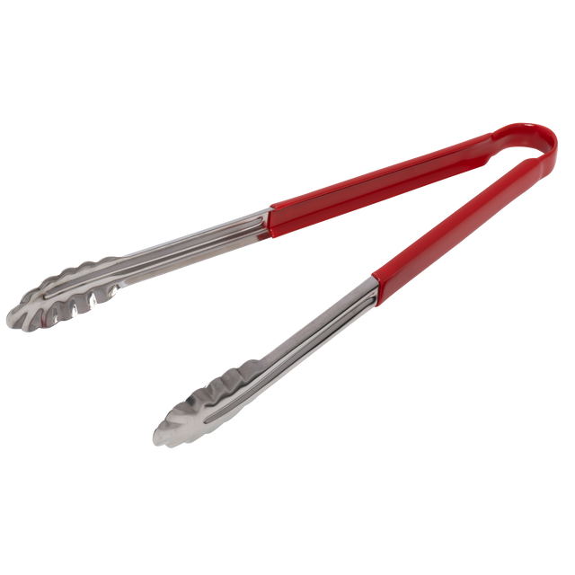 Tongs 12" with Red Coated Handle - MAG3383
