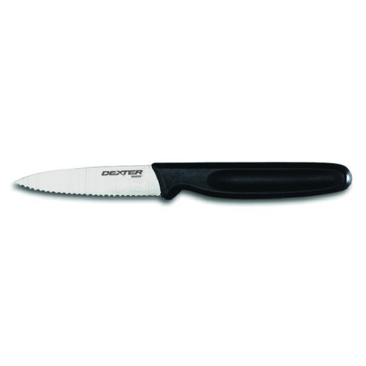 Dexter Paring Knife, Serrated Black Handle, 3.25" - P40846