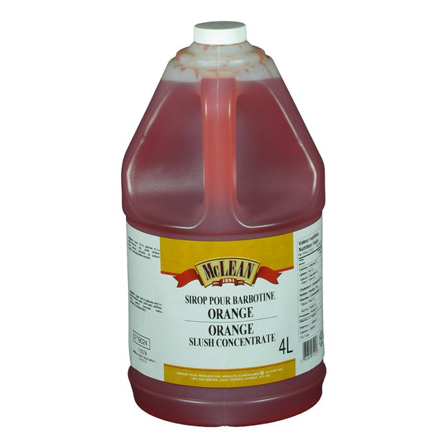 McLean Slush Syrup, Orange, 4L - 0719024