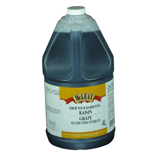 McLean Slush Syrup, Grape, 4L - 0720024