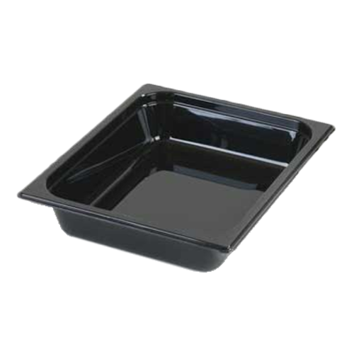 Food Pan 1/2 Size 2-1/2"D Black - 10220B03