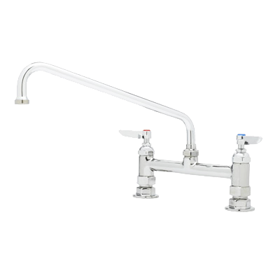 T&S Faucet, Deck Mount, 8 Center, 12 Swing Nozzle - B-0221