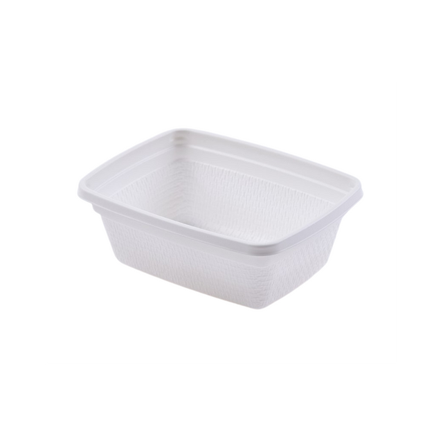 Disposable Soup Bowl 8oz, High Heat Rect White B19 Aladdin 1000/Cs
