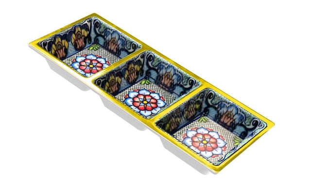 Taco 3-Section Tray, Yellow - PRP23799