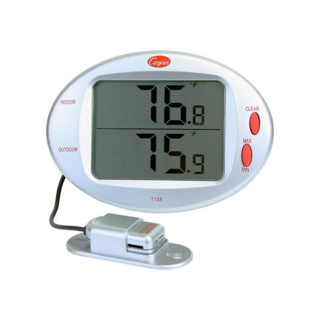 Indoor/ Outdoor Digital Thermometer with Remote Sensor -T158-0-8
