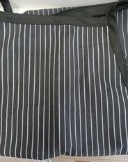 Bib Apron, Black with White Stripes - 1150