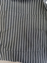 Bib Apron, Black with White Stripes - 1150