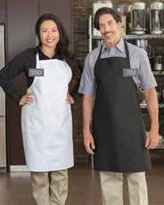 Bib Apron, Black with White Stripes - 1150