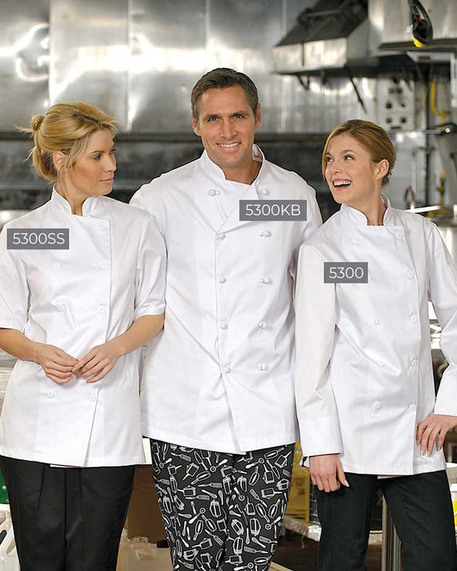 Chef Coat, Short Sleeve, White, Large  5300SS-WH-LG